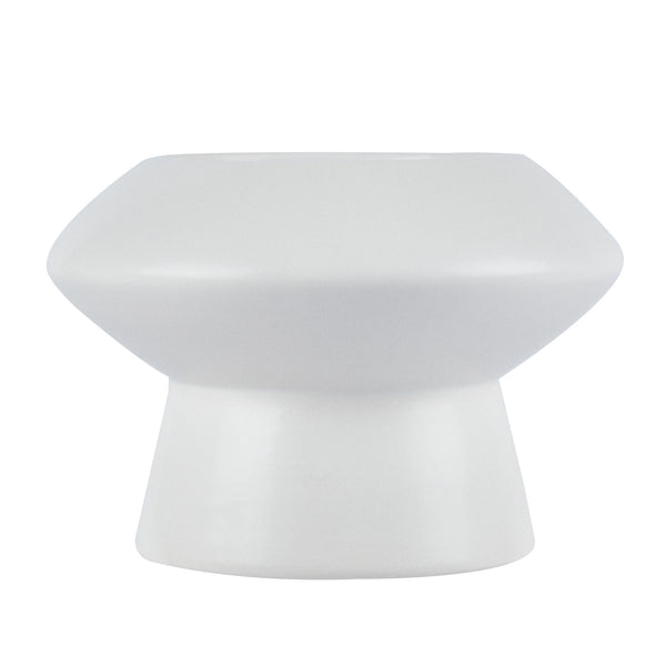 Restaurantware Table Art White Ceramic Mushroom Vase - 5 3/4'' X 5 3/4'' X 4'' - 1 Count Box