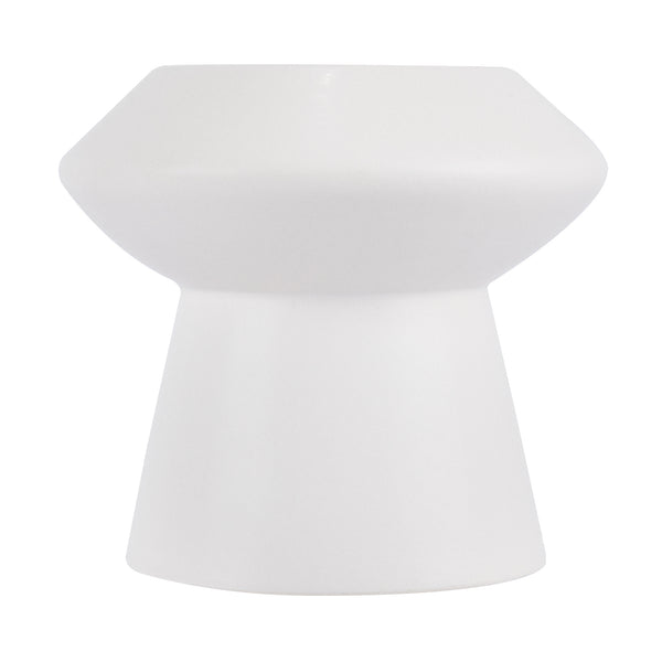 Restaurantware Table Art White Ceramic Mushroom Vase - 6 1/4'' X 6 1/4'' X 6'' - 1 Count Box