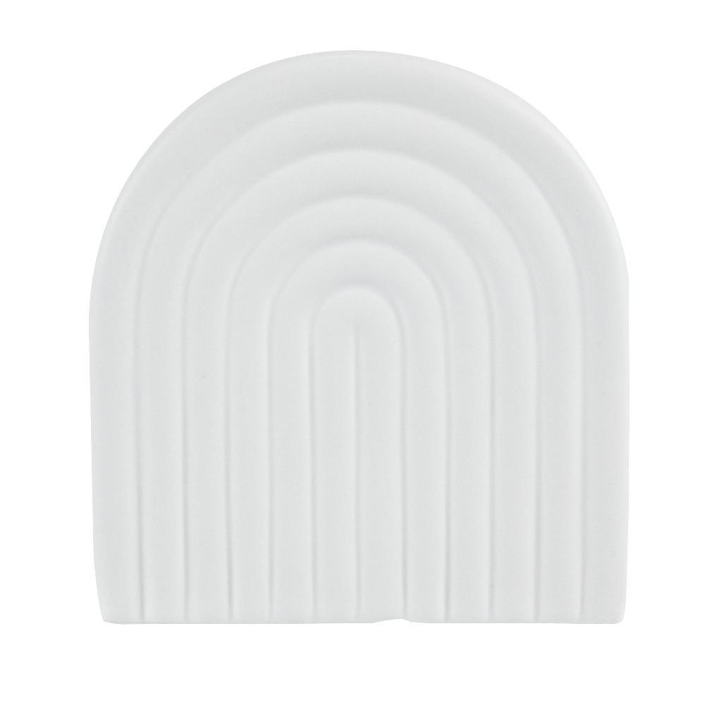 restaurantware Table Art White Ceramic Rainbow Vase - 6'' x 2'' x 6 1/4'' - 1 count box