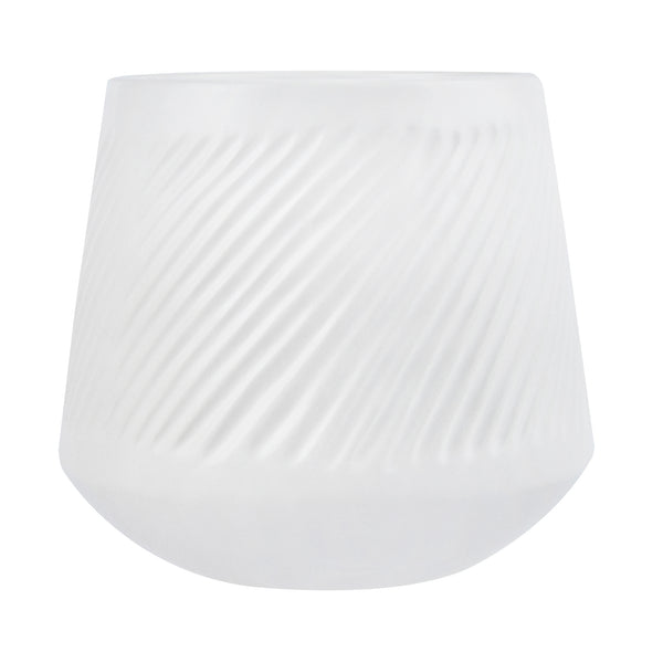 Restaurantware Table Art White Ceramic Tea Cup Vase - 6'' X 6'' X 5 1/2'' - 1 Count Box