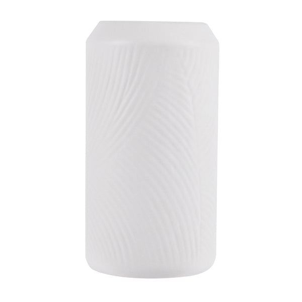 Restaurantware Table Art White Ceramic Vintage Vase - 3 1/4'' X 3 1/4'' X 6'' - 1 Count Box