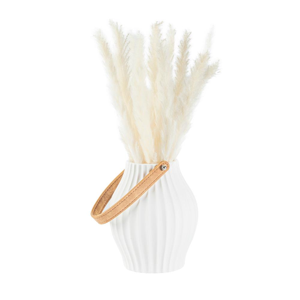 restaurantware Table Art White Porcelain Lantern / Vase - with Handle - 5'' x 5'' x 6 1/2'' - 1 count box