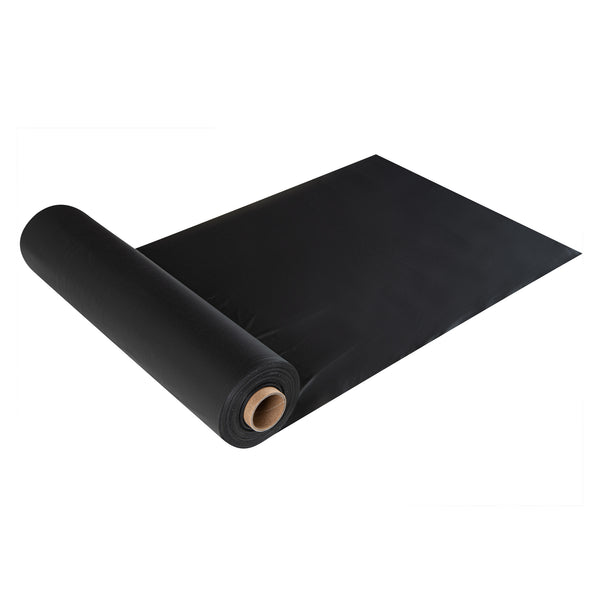 Restaurantware Table Tek Black Plastic Table Cover Roll - With Slide Cutter - 100' X 54" - 10 Count Box