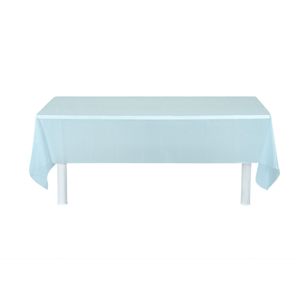 Restaurantware Table Tek Rectangle Blue Plastic Table Cover - 108" X 54" - 20 Count Box