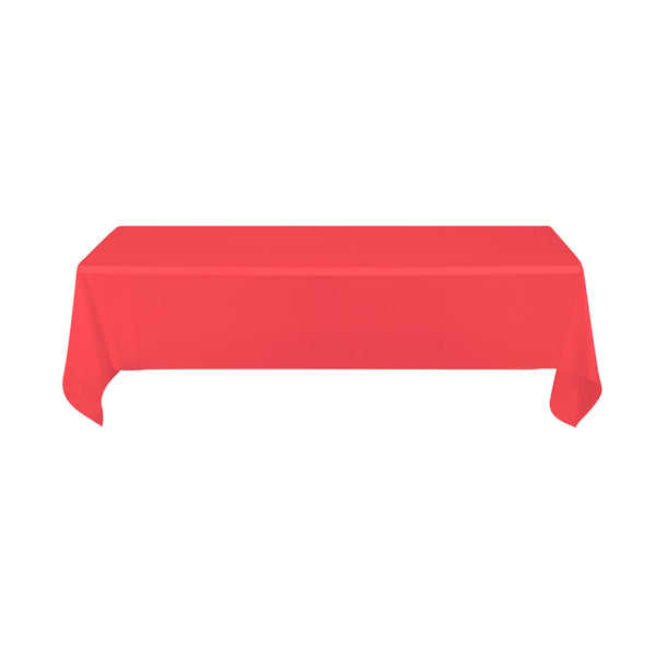 Restaurantware Table Tek Rectangle Red Plastic Table Cover - 108" X 54" - 20 Count Box