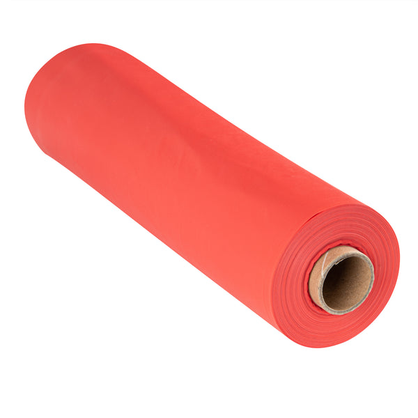 Restaurantware Table Tek Red Plastic Table Cover Roll - With Slide Cutter - 100' X 54" - 10 Count Box