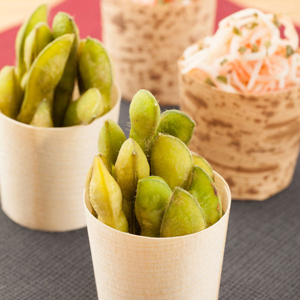 Restaurantware Taipei 1 Oz Round Natural Shaved Pinewood Mini Cup - 1 1/2" X 1 1/2" X 1 1/2" - 200 Count Box