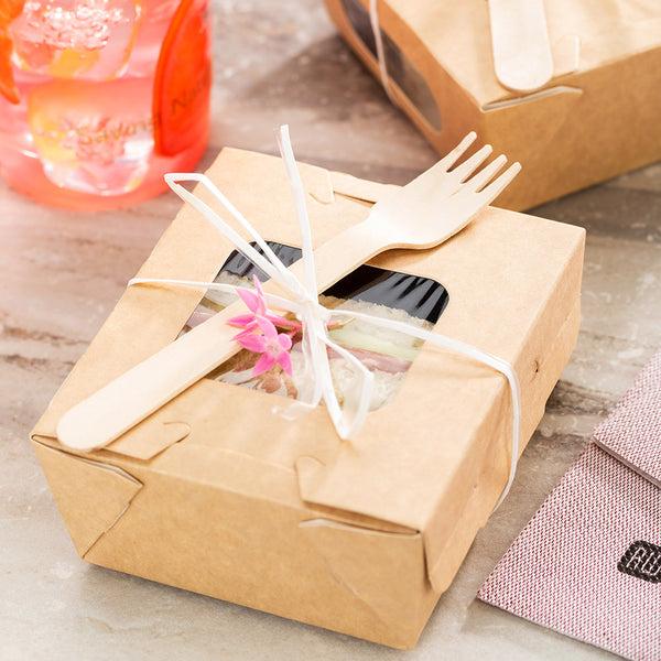 Restaurantware Taipei Natural Wood Fork - 5 1/2" X 1" X 1/2" - 500 Count Box