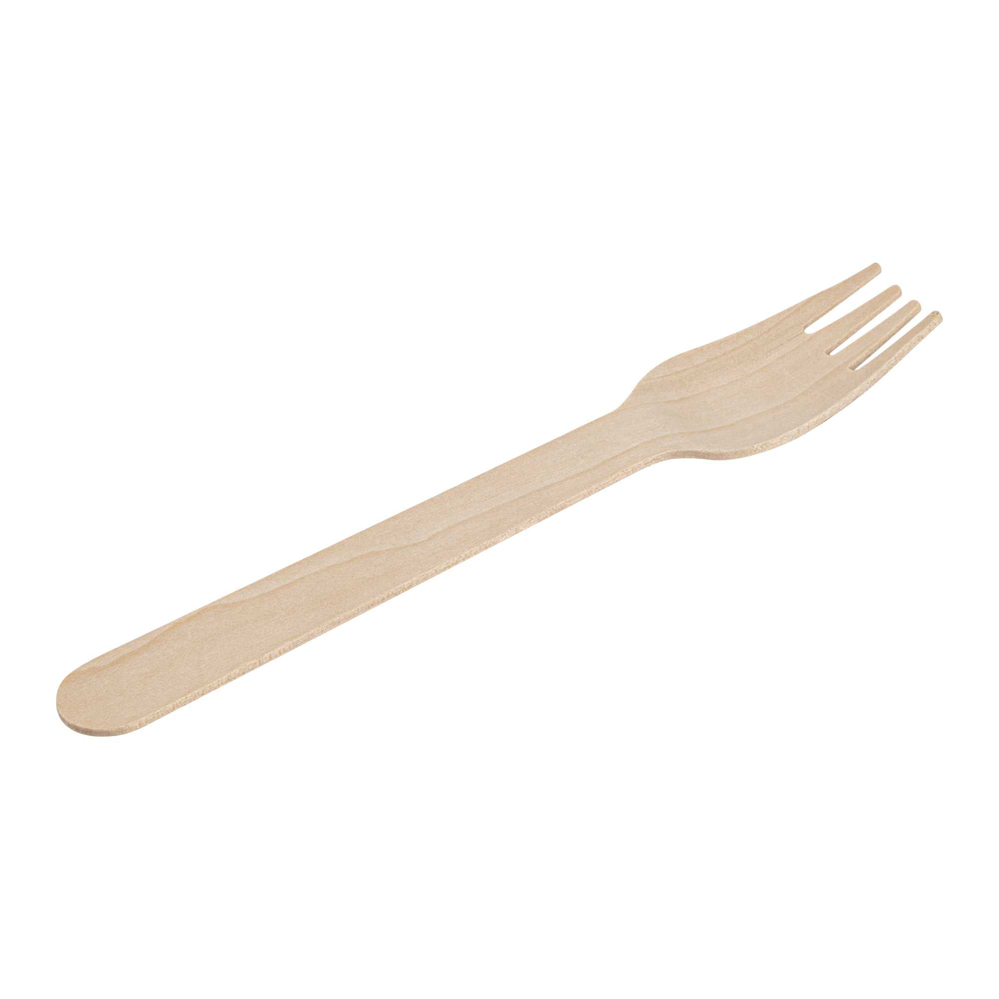 restaurantware Taipei Natural Wood Fork - 6 1/2" x 1 1/4" x 1/2" - 500 count box
