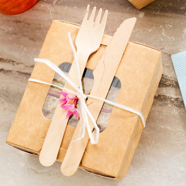 Restaurantware Taipei Natural Wood Knife - 5 1/2" X 3/4" - 500 Count Box