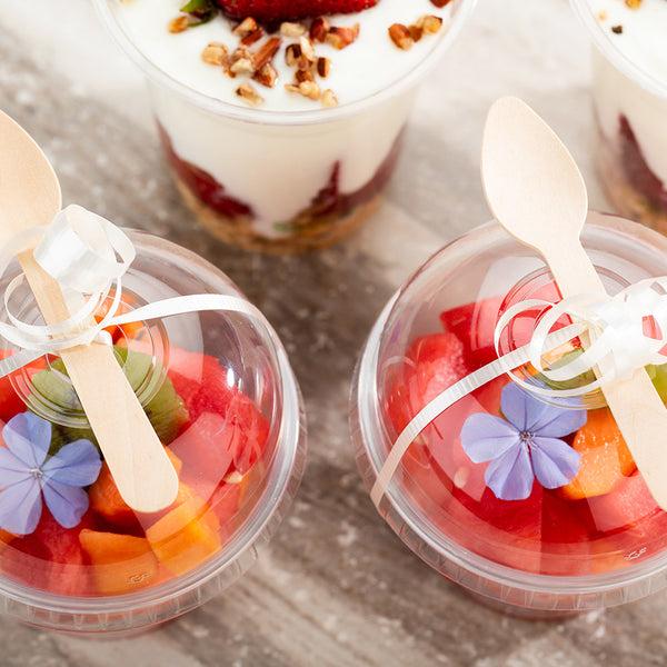 Restaurantware Taipei Natural Wood Mini Spoon - 4 1/4" X 1" X 1/2" - 500 Count Box