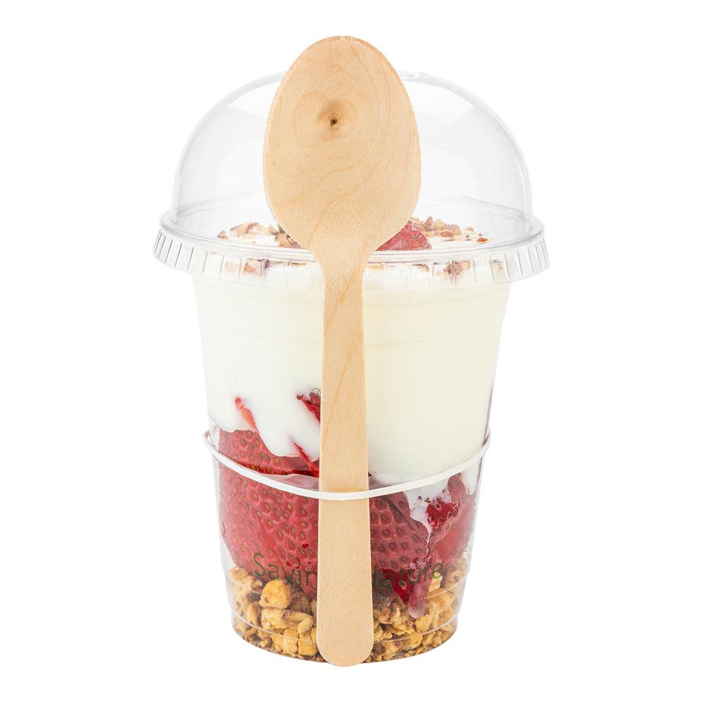 restaurantware Taipei Natural Wood Spoon - 6 1/2" x 1 1/2" x 3/4" - 500 count box