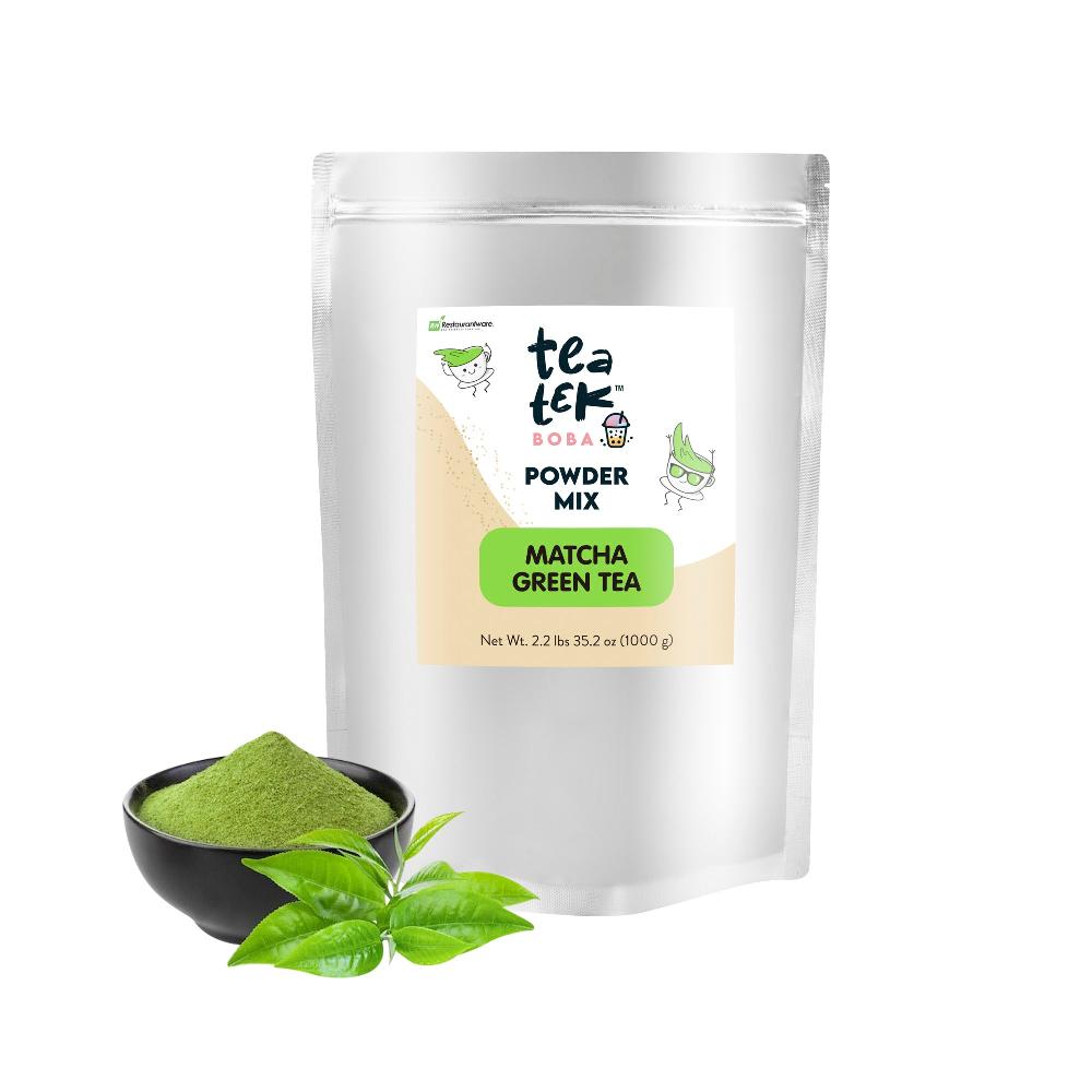 restaurantware Tea Tek 35.2 oz Matcha Green Tea Powder Mix - 10 count box