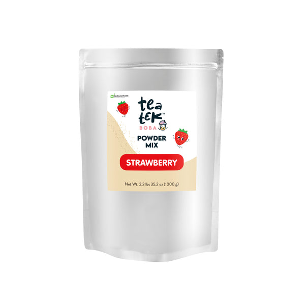 Restaurantware Tea Tek 35.2 Oz Strawberry Powder Mix - 10 Count Box
