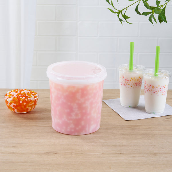 Restaurantware Tea Tek 6.8 Lb Assorted Rainbow Popping Boba - 4 Count Box