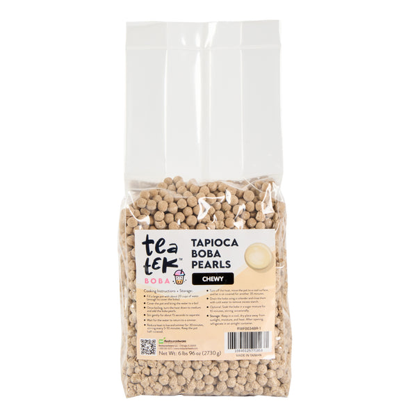 Restaurantware Tea Tek 6 Lb Tapioca Boba Pearls - Chewy - 6 Count Box