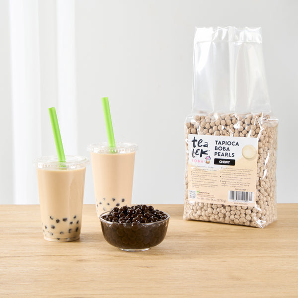 Restaurantware Tea Tek 6 Lb Tapioca Boba Pearls - Chewy - 6 Count Box