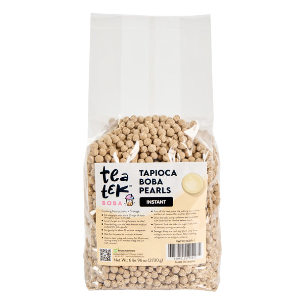 Restaurantware Tea Tek 6 Lb Tapioca Boba Pearls - Instant - 6 Count Box