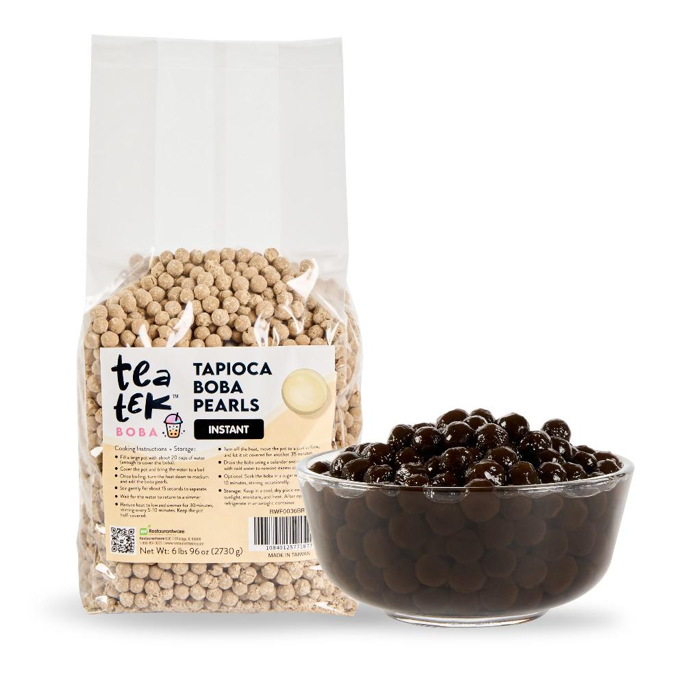 restaurantware Tea Tek 6 lb Tapioca Boba Pearls - Instant - 6 count box