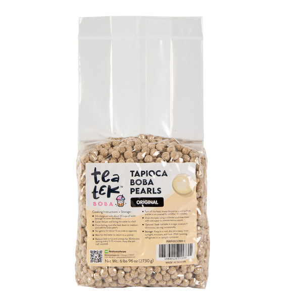 Restaurantware Tea Tek 6 Lb Tapioca Boba Pearls - Original - 6 Count Box