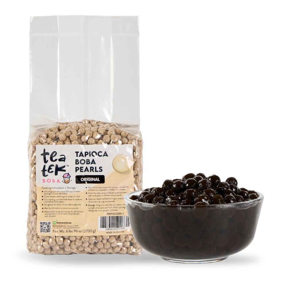 restaurantware Tea Tek 6 lb Tapioca Boba Pearls - Original - 6 count box