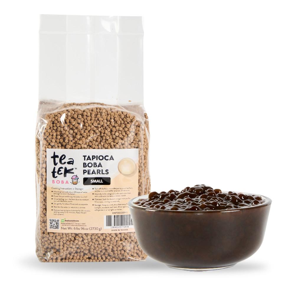 restaurantware Tea Tek 6 lb Tapioca Boba Pearls - Small - 6 count box