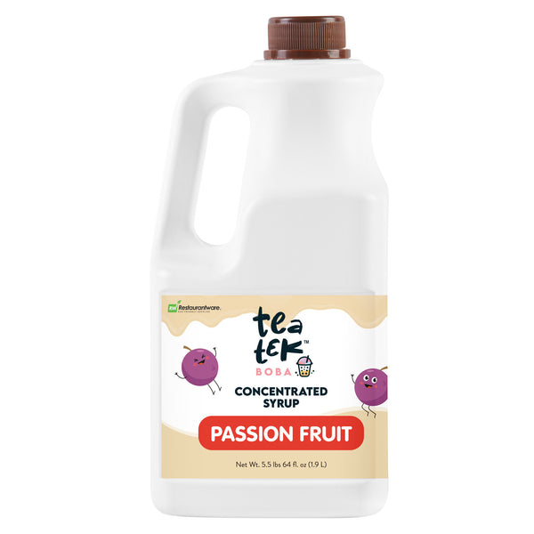 Restaurantware Tea Tek 64 Fl. Oz Passion Fruit Concentrated Syrup - 6 Count Box