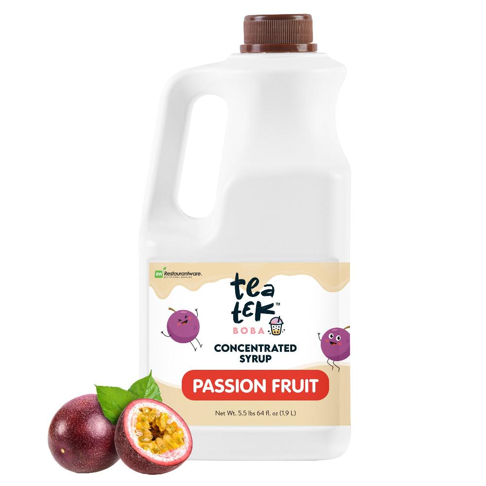 restaurantware Tea Tek 64 fl. oz Passion Fruit Concentrated Syrup - 6 count box