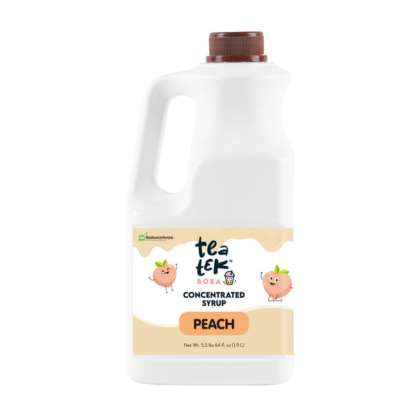 Restaurantware Tea Tek 64 Fl. Oz Peach Concentrated Syrup - 6 Count Box