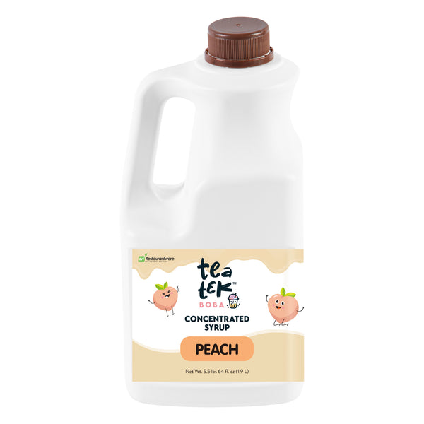 Restaurantware Tea Tek 64 Fl. Oz Peach Concentrated Syrup - 6 Count Box