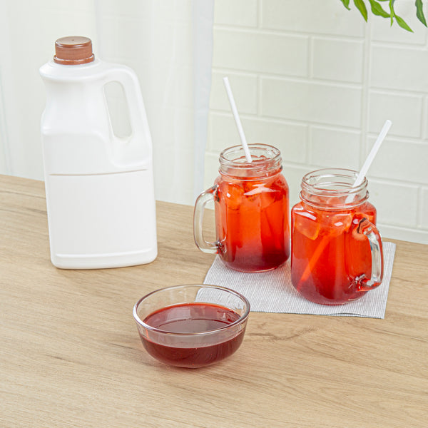 Restaurantware Tea Tek 64 Fl. Oz Strawberry Concentrated Syrup - 6 Count Box