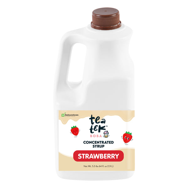 Restaurantware Tea Tek 64 Fl. Oz Strawberry Concentrated Syrup - 6 Count Box