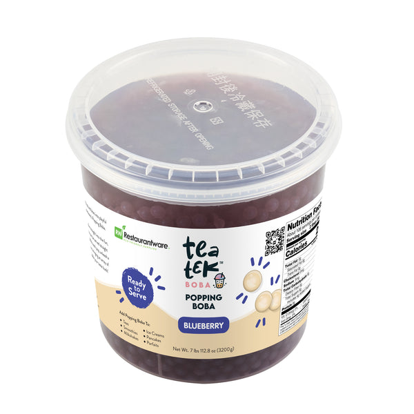 Restaurantware Tea Tek 7 Lb Blueberry Popping Boba - 4 Count Box