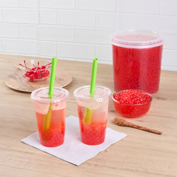 Restaurantware Tea Tek 7 Lb Cherry Popping Boba - 4 Count Box