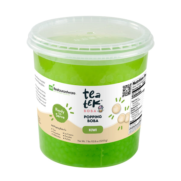 Restaurantware Tea Tek 7 Lb Kiwi Popping Boba - 4 Count Box