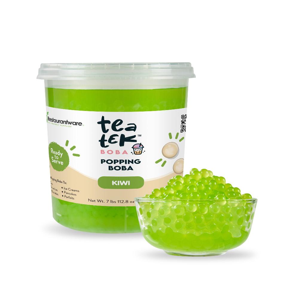 restaurantware Tea Tek 7 lb Kiwi Popping Boba - 4 count box
