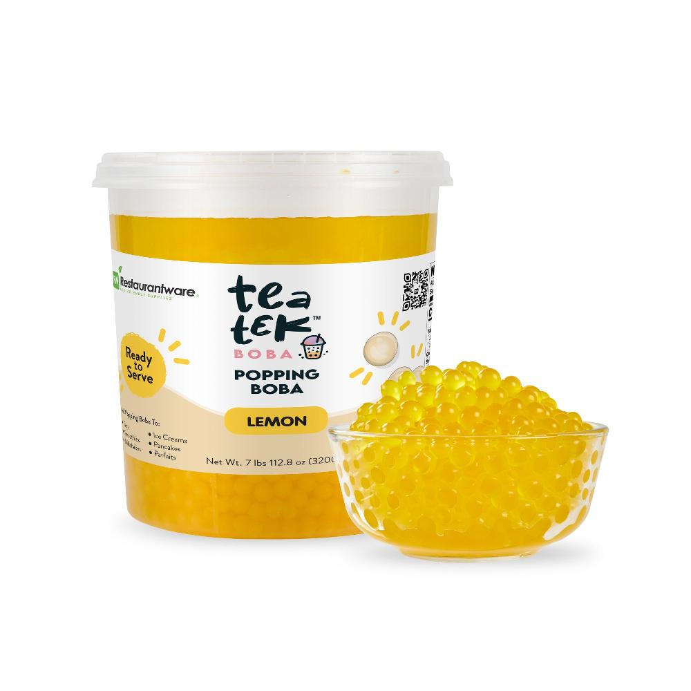 restaurantware Tea Tek 7 lb Lemon Popping Boba - 4 count box