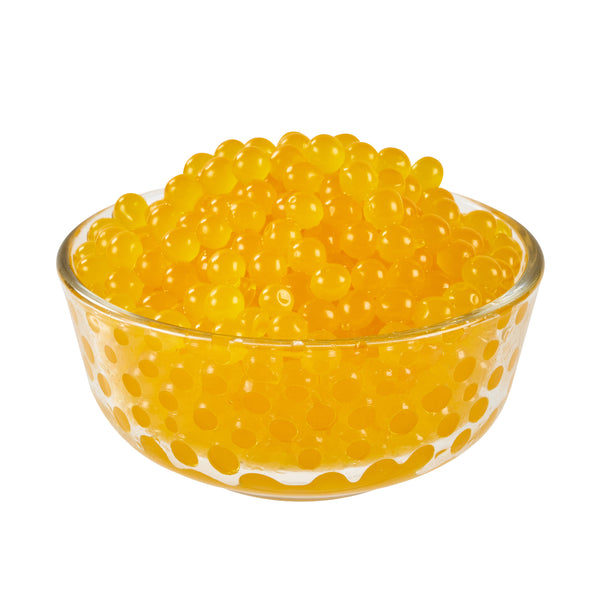 Restaurantware Tea Tek 7 Lb Mango Popping Boba - 4 Count Box