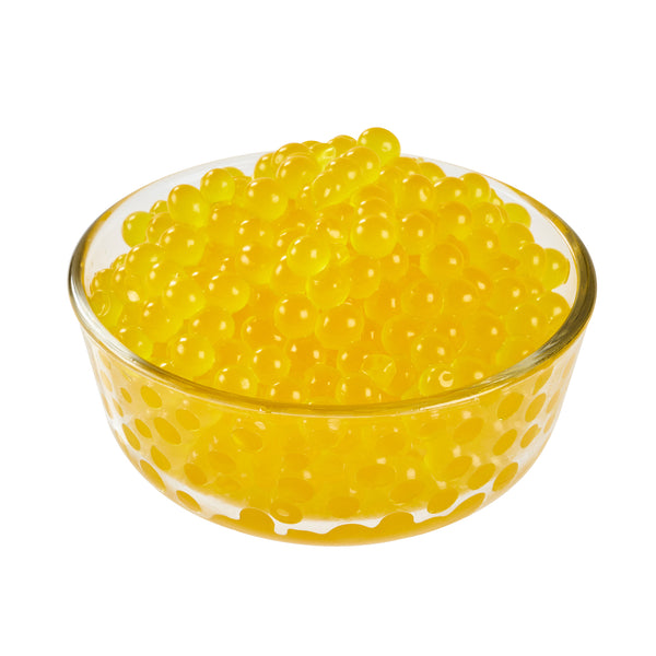 Restaurantware Tea Tek 7 Lb Popping Boba - Peach - 4 Count Box