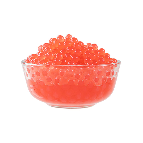 Restaurantware Tea Tek 7 Lb Popping Boba - Strawberry - 4 Count Box
