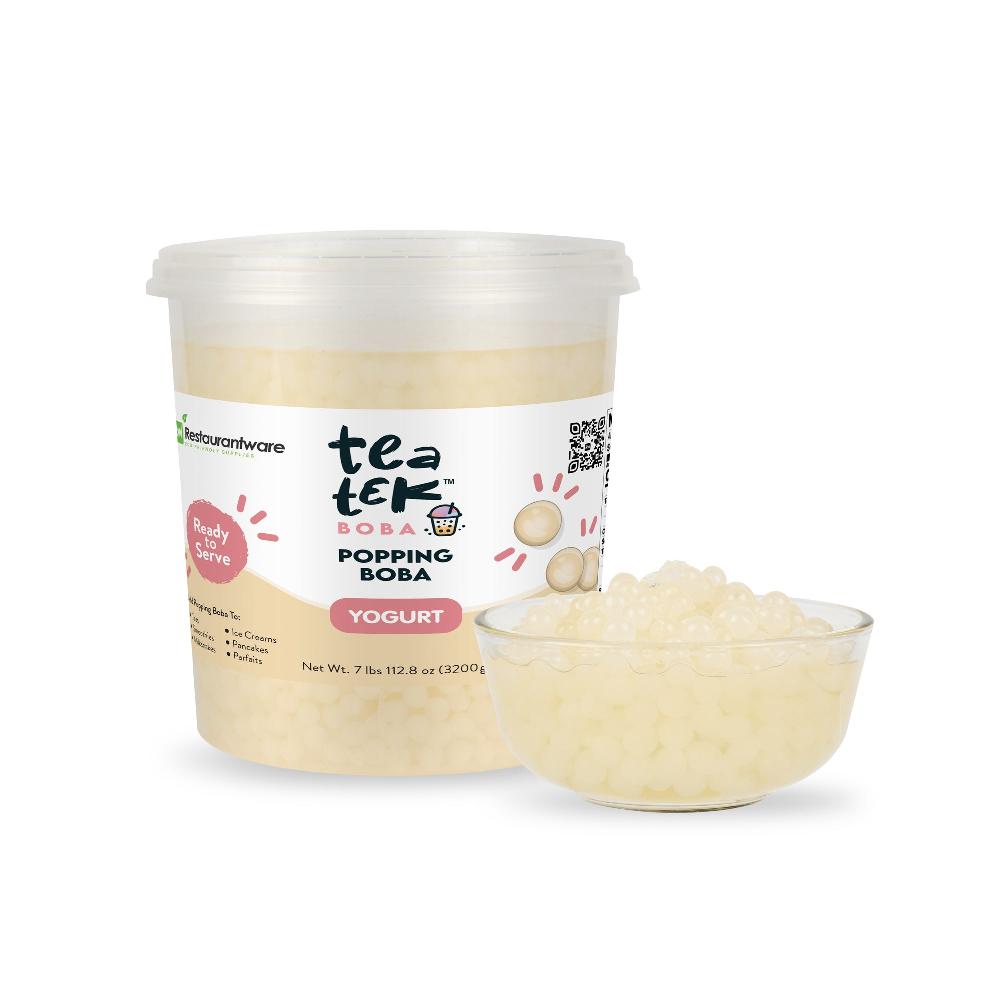 restaurantware Tea Tek 7 lb Popping Boba - Yogurt - 4 count box