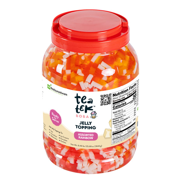 Restaurantware Tea Tek 8.48 Lb Jelly Topping - Assorted Rainbow - 4 Count Box