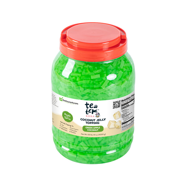 Restaurantware Tea Tek 8.8 Lb Jelly Topping - Green Apple Coconut - 4 Count Box