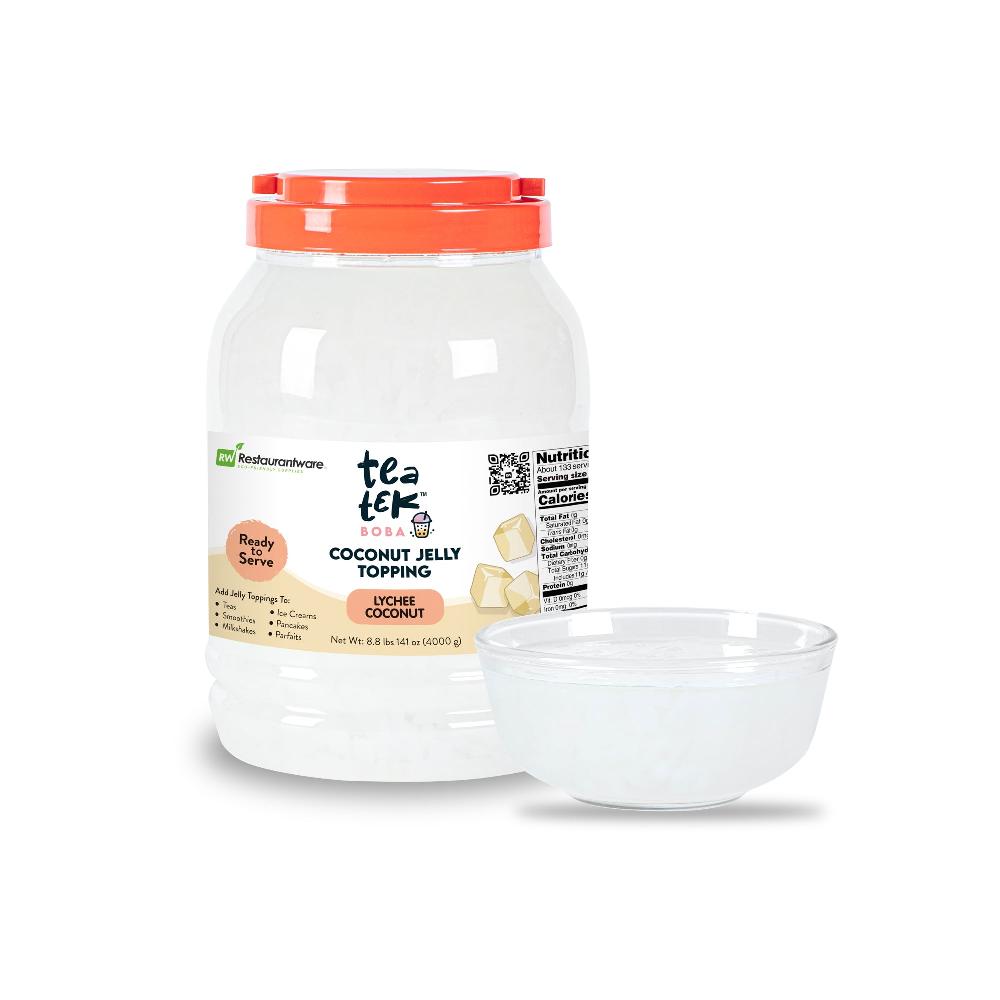 restaurantware Tea Tek 8.8 lb Jelly Topping - Lychee Coconut - 4 count box