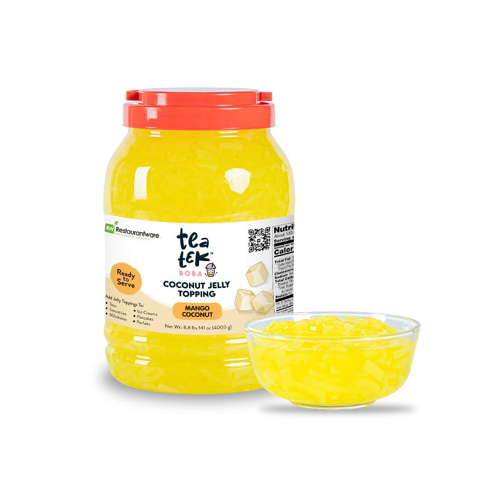 restaurantware Tea Tek 8.8 lb Jelly Topping - Mango Coconut - 4 count box