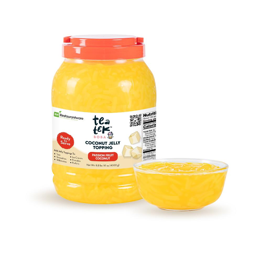restaurantware Tea Tek 8.8 lb Jelly Topping - Passion Fruit Coconut - 4 count box