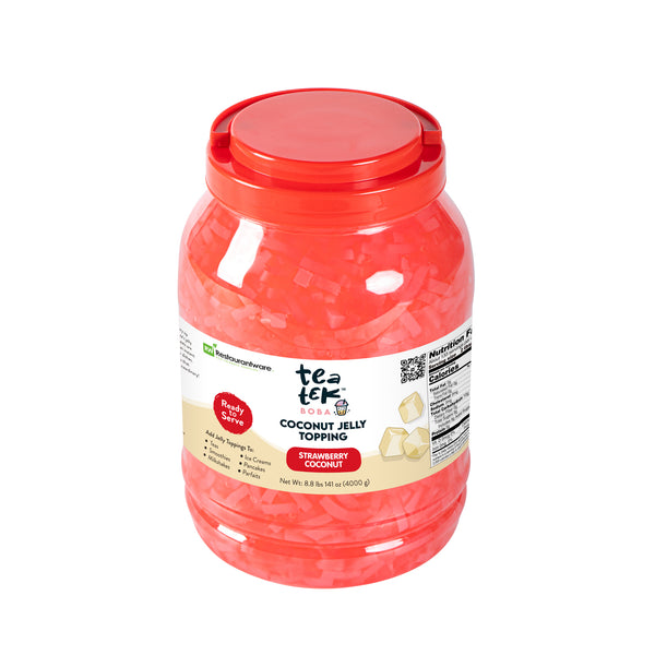 Restaurantware Tea Tek 8.8 Lb Jelly Topping - Strawberry Coconut - 4 Count Box