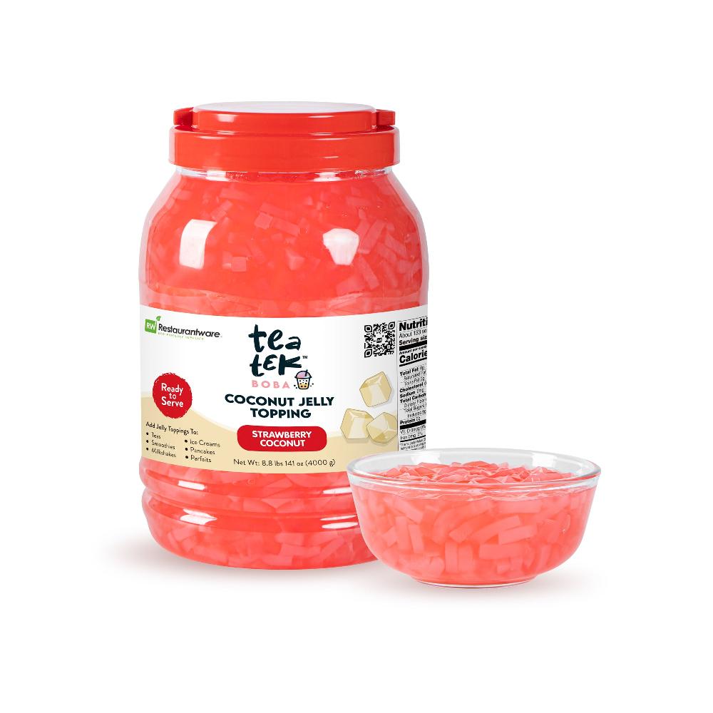 restaurantware Tea Tek 8.8 lb Jelly Topping - Strawberry Coconut - 4 count box