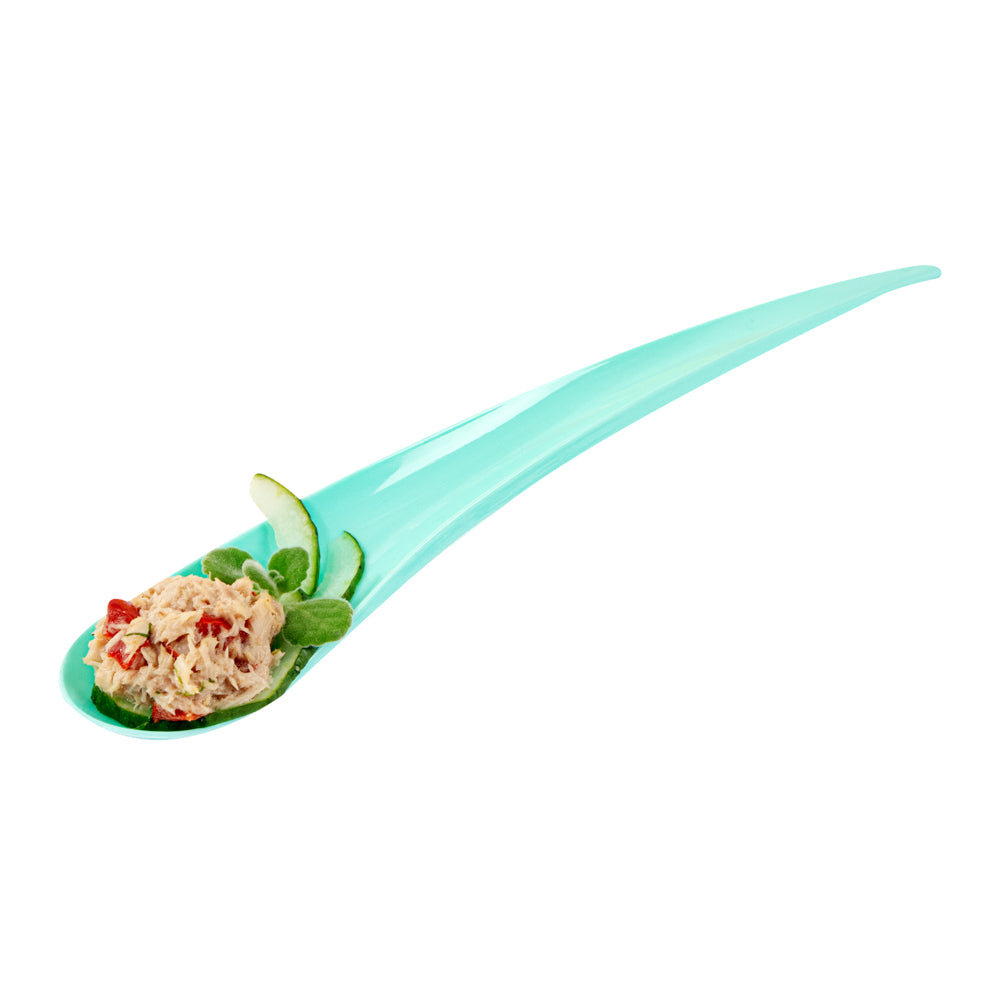 restaurantware Teal Plastic Deco Party Spoon - 8" - 500 count box