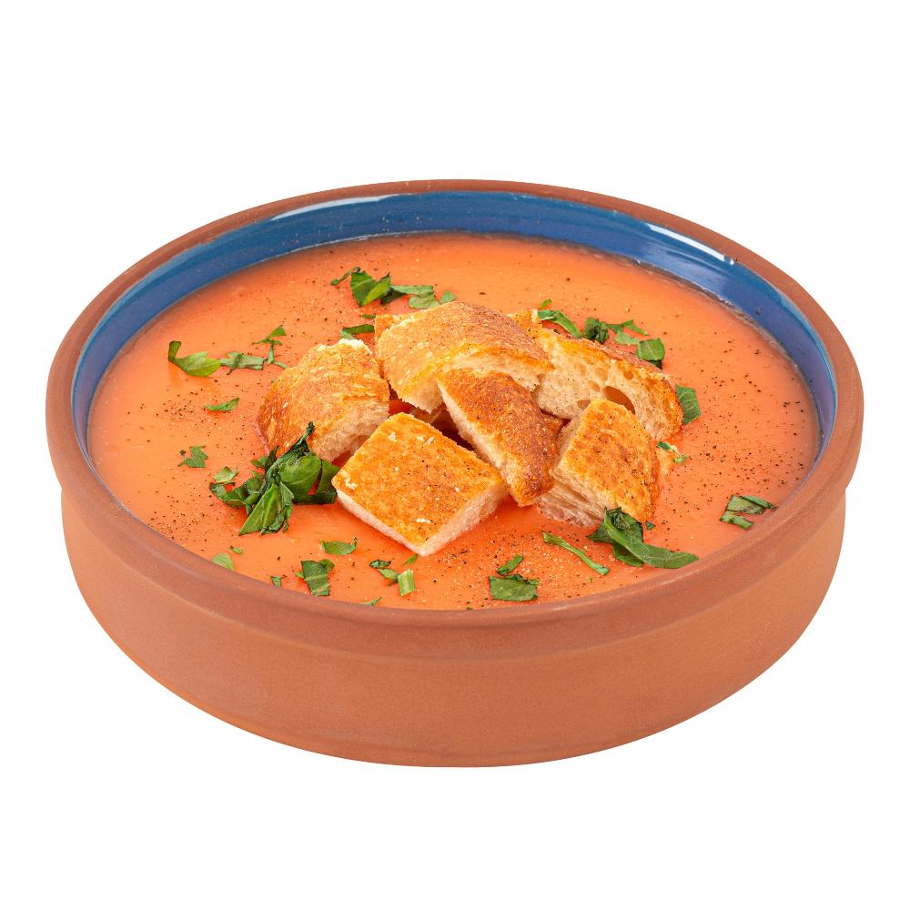 restaurantware Terra Tek 15 oz Terracotta Cazuela Bowl - Blue Glazed Interior Oven-Safe Microwave-Safe - 6 1/4" x 6 1/4" x 1 1/2" - 10 count box